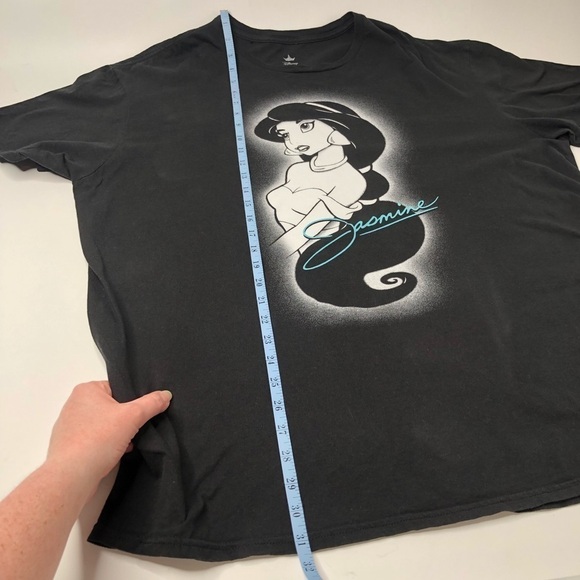 DISNEY Princess Jasmine Aladdin Black Graphic Crew Short Sleeve Unisex T-Shirt - Picture 14 of 14